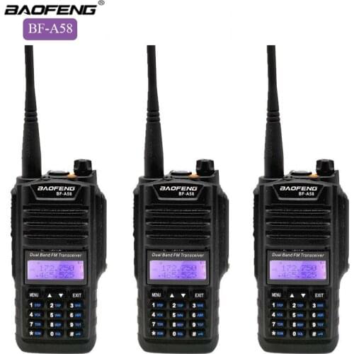 Baofeng BF-A58 Walkie Talkie Waterproof VHF UHF CB Ham Two Way IP67 5-15KM Long Range Way Radio Station Dual Band Hf Transceiver