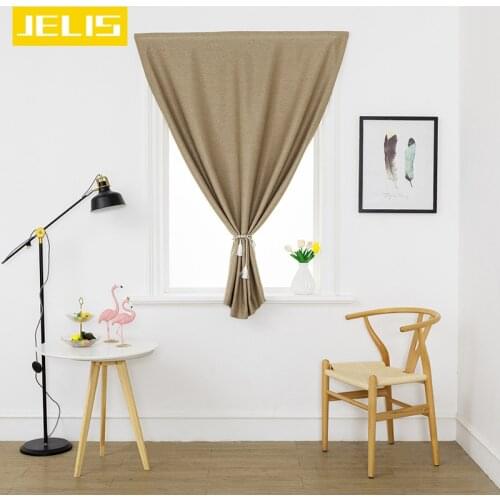 Punch Free Velcro Curtains Blackout Window Home Bedroom Living Room Home Decoration Accessories Solid Color Shading Blind Drapes