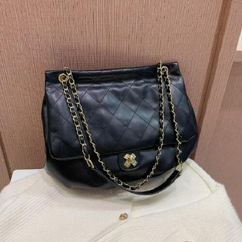 Fashion Lingge Female Crossbody Bag High Quality PU Leather Womens Designer Handbag New High Capacity Shoulder Messenger Bag