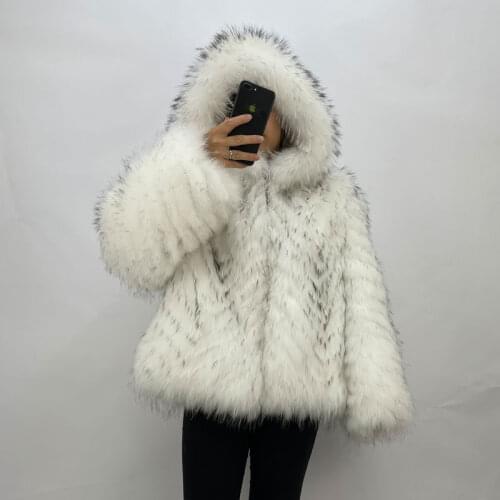 Winter Women Real Fur Jacket Fur Coat Hooded Short Real Fox Fur Coat Keep Warm In Winter European And American Fashion
