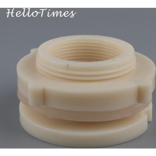 1pc 1-1/2 inch fish tank Bulkhead Pipe Joints ABS 1.5" thread aquarium bucket water inlet outlet connector water tank drainage