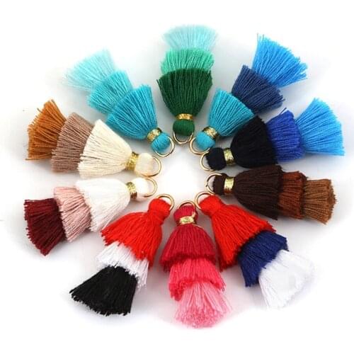 10pcs 4cm Polyester Cotton Tassel Mixed Color for DIY Curtain Fringe Trim Home Decoration Craft Wedding Clothing Accessories