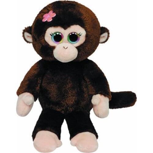 15CM Ty Beanie Petals Glitter Multicolor Big Eyes Cute Plush Monkey Soft Animal Collectible Kids Toys Children Birthdya Gifts