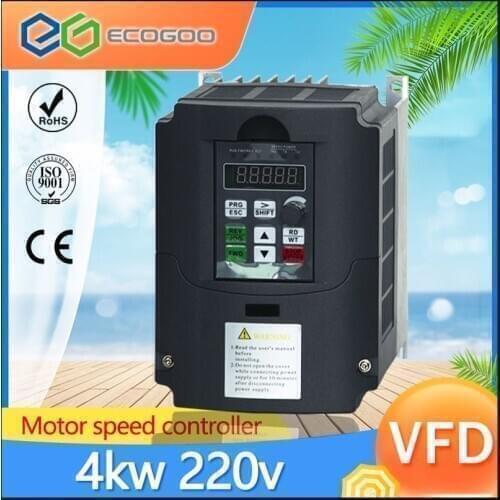 2.2KW 220V VFD Inverter 3KW 4KW 5.5KW 7.5KW Frequency Inverter Converter 1P input 3P Output 220V For CNC Spindle motor
