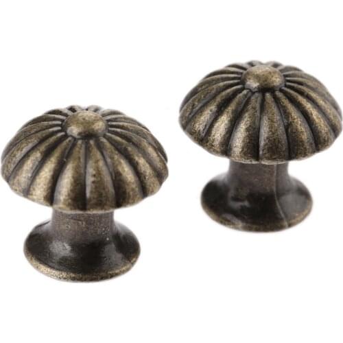 2Pcs Vintage Mini Decorative Knobs Small Cabinet Cupboard Drawer Furniture Jewelry Box Pull Handle Dome Knob