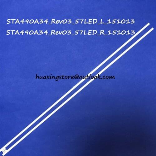2 PCS/set LED backlight strip for KDL-49WD751 KDL-49WD752 73.49S02.D00-2-DX1 S490HF58 V0 96.49S02.001 STA490A34_Rev03_57LED_R L