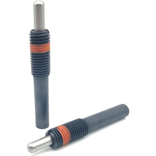 2pcs M16 Allen bead positioning screws telescopic spring jacking pin plunger screw carbon steel black color 10mm-40mm length