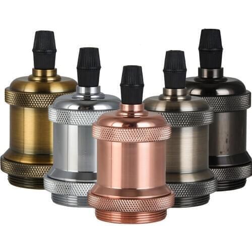 2018 Best Quality E27 Antique Retro Lamp Holder Light Bases Pendant Bulb Adaptor Lighting Socket Ceiling Light 5 Color to Choice