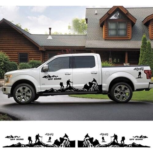 8PCS Car Door Side Body Stickers for Ford Ranger Raptor F150 F-150 Off Road 4X4 Climber Pickup DIY Auto Decals Sticker