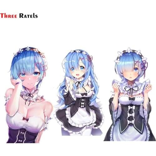 Three Ratels FC660 RE zero Rem girl Anime Car Stickers rskateboard decal
