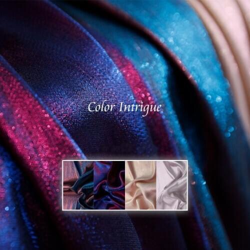 CF852 Fashion Color Intrigue Iridescence Jacquard Fabrics For Costume Designer Suit/Jacket/Culottes/Skirt/Pants Manual Fabric