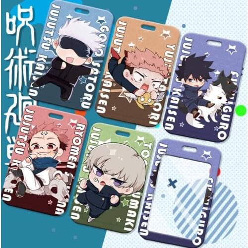 Anime Jujutsu Kaisen Near Year Series Card Case Cover Satoru Yuji Itadori ID Bus Bank Card Holder Keychain Pendant Toy