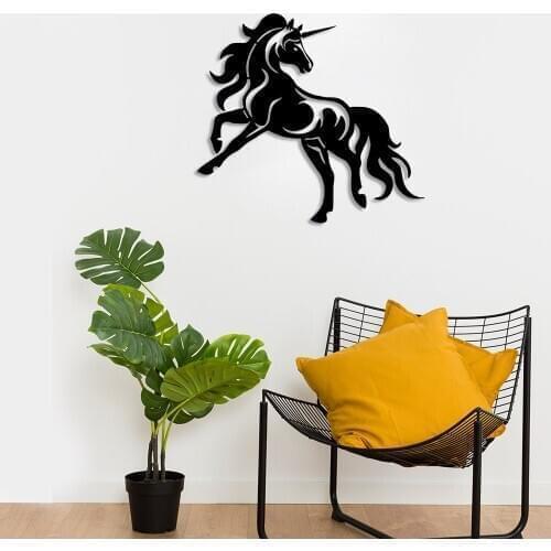 Unicorn Sticking With Feet In The Air Wall Room Home Accessory Wooden Table 50x46cm