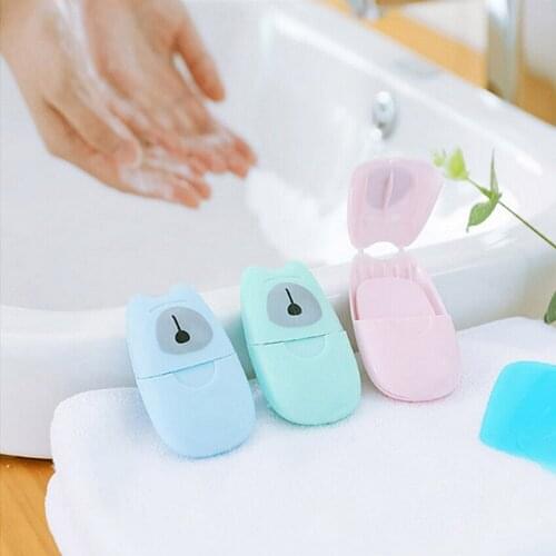 For Travel Camping Outdoor Scented Foaming Paper Child Hand Washing Soap Antibacterial Disposable Paper Soap Bath Soap 50pcs/Box