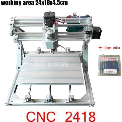 CNC 2418 GRBL control Diy CNC machine,working area 24x18x4.5cm,3 Axis Pcb Pvc Milling machine,Wood Router,Carving Engraver,v2.5