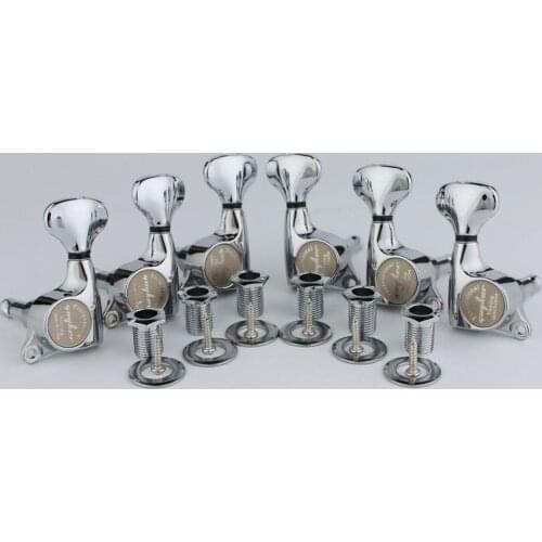 GUYKER Chrome Silver Tuners Electric Guitar Machine Heads Tuners