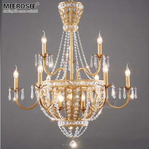 New Empire Crystal Chandelier Lamp Hanging Lustre Dining Room Light Fixture Restaurant Lamparas de techo Lighting 100% Gurrantee