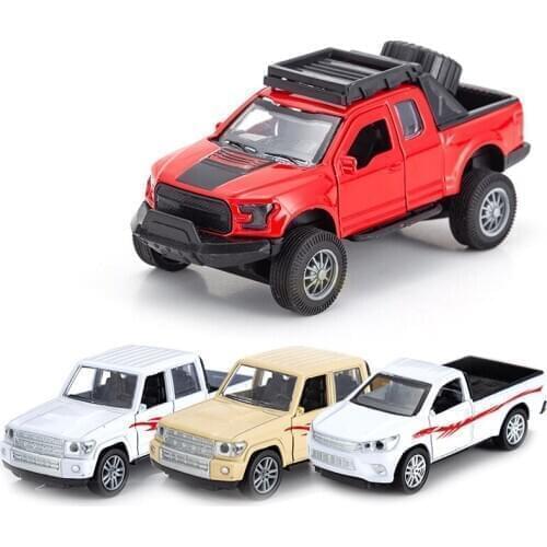 1:32 Pull Back Kids Car Toy Model Simulation Alloy Pickup Truck Diecasts Vehicle Collector Collection Gift For Boy Children Y109