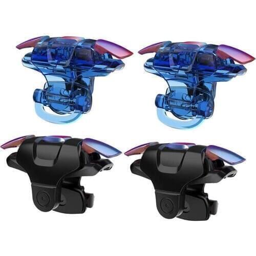 ALLOYSEED 2Pcs Metal Phone Game Fire Button Trigger Gamepad Joystick For PUBG Mobile Gaming Controller L1 R1 Shooter Controllers