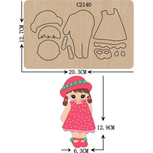 New Girl Wooden die Scrapbooking C2140 Cutting Dies