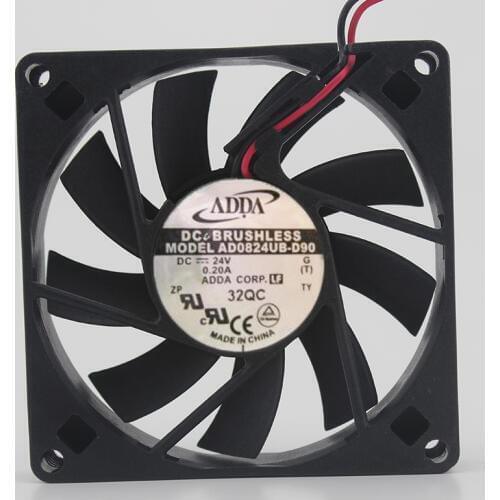 Original AD0824UB-D90 8015 DC24V 0.2A inverter cooling fan
