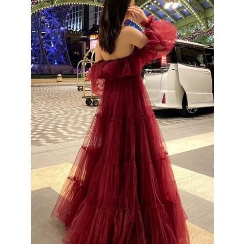 Floral dress female summer 2021 new Summer new style French retro girl strapless sexy sling dres waist and thin temperament long