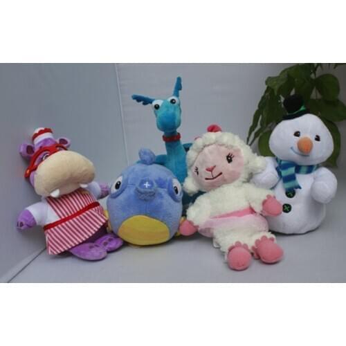 Disney Movie Doc McStuffins Plush Toys Dottie Girl Lambie Sheep Dragon Cat Hippo Soft Baby Dolls 14-18cm Gifts For Children