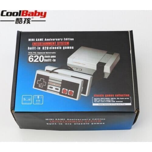 AV Out Retro Classic Handheld Game Player Family TV Video Game Console Childhood Built-in 620 Games with 2 gamepad