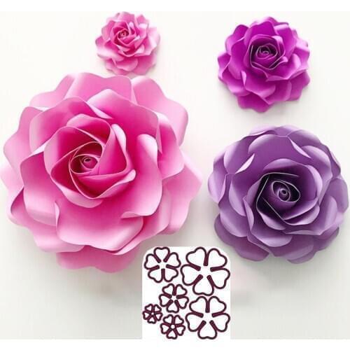 Cutting Dies cut dieNew Design Craft 6pcs flower rose decoration Scrapbooking Album Paper Card Craft Embossing Die Cuts