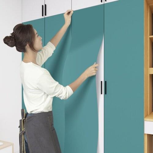 Thick PVC Self Adhesive Film Wall Stickers Furniture Renovation Stickers Cupboard Wardrobe Waterproof Sticker Films Home Decor