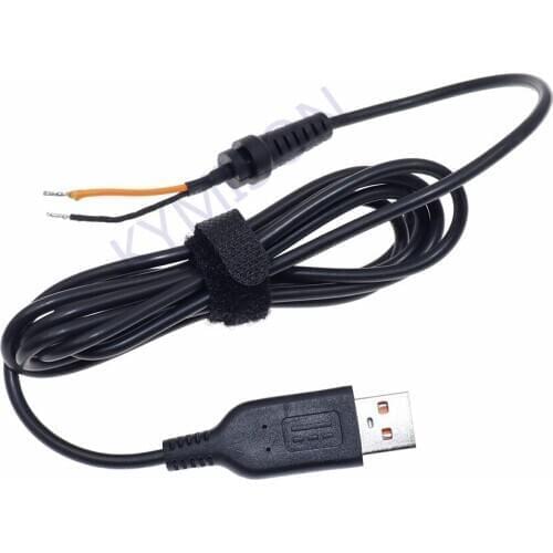 DC USB Plug Charging Cable DC Plug Adapter Cable 2 Core For Lenovo Yoga 3 Pro 13-5Y70 5Y711 Yoga 4 L3FE USB Charger Cable 1.2M