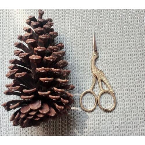 High quality 4.5" stainless steel golden plated bird shape antique scissors DIY handcraft fabric sewing scissors needlework tool