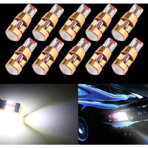 YSY 10Pcs/lot Canbus Error Free T10 W5W LED Light Bulb Lamp 3014 27SMD with len can bus led lights can bus cars white