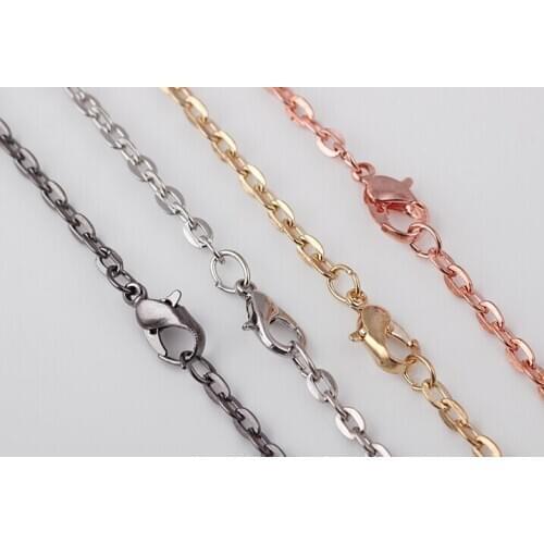 Women Fashion Jewelry 10PCS/lot DIY Alloy Long Chain / Necklace Fit For Floating Locket Pendant