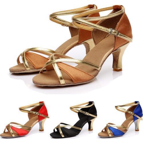 Woman Latin Dance Shoes latin shoes ladies Dance Sneakers Ballroom Salsa Tango Dance Shoes Thin Heels for 5cm/7cm A07