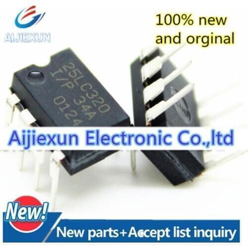 10pcs 100% new and orginal 25LC320-I/P DIP8 32K SPI Bus Serial EEPROM in stock