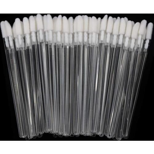 1000pcs/lot Make Up Brushes Mascara Wands Clear Lip Brush Pen Cleaner Cleaning Eyelash Disposable Lipstick Gloss Applicator