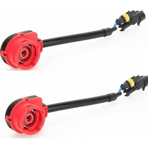 2pcs D2 D2S Wire Plug Cable Connectors D2S socket base adapter D2R D2C HID Wiring Harness AMP adapter Converter