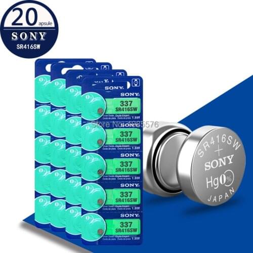 20Pcs/Lot For Sony New LONG LASTING 337 SR416SW 623 D337 V337 SP337 Watch Battery Button Coin Cell For Watch Car Remotes