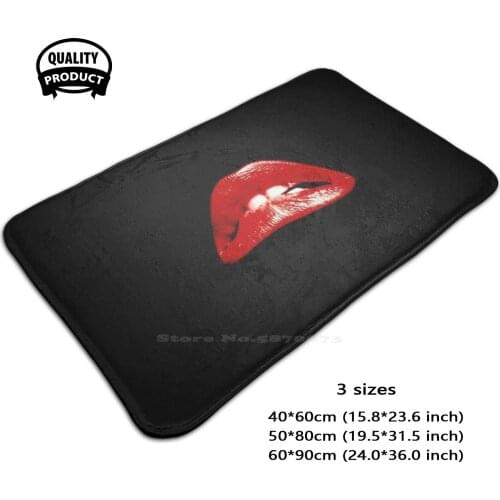Horror Lips 3D Soft Non-Slip Mat Rug Carpet Foot Pad Horror Lips Retro 70S Vampire Musical Captain Howdy