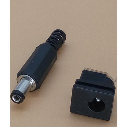5pcs 5.5X2.1mm DC Power Female Jack Plugs Socket + 5pcs Plug Male SMD PCB Mounting DC015 Connetors Kit DIY Adapter Connector