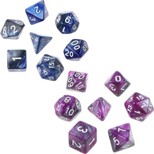7pcs/Set Acrylic Polyhedral Dice For TRPG Board Game D4-D20 Au09 21 Dropshipping