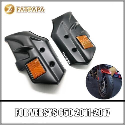 Motorcycle Accessories shock absorber ABS cover Fit For Kawasaki VERSYS 650 KLE Front shockproof decorative cover