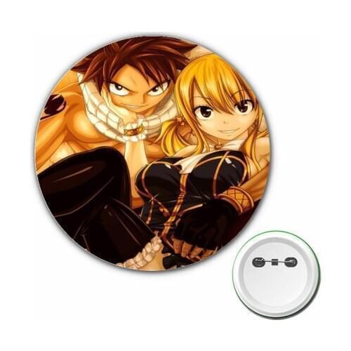 Anime Fairy Tail Natsu Cosplay Badge Cartoon Pins Brooch for Clothes Accessories Backpacks bags Button Badges