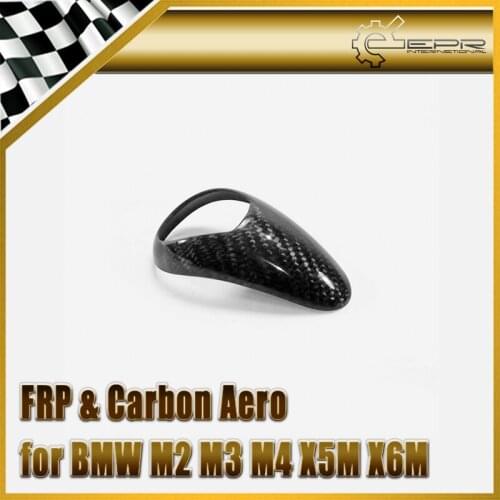 Car Accessories For BMW M2 M3 M4 X5M X6M Carbon Fiber Gear Knob Trim Glossy Fibre Interior Gearbox Cover Racing Body Kit