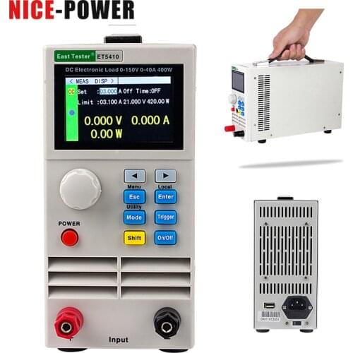 ET5420 ET5410 Electrical Load 150V 40A/15A 400W Professional Programmable Digital DC Load Electronic Battery Tester Load Meter