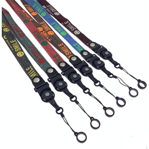 INS smile jacquard lanyard Relx CALIBURN MOTI SP2 YOOZ UWELL J-UUL NORD wide smile face hanging neck rope