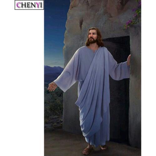 CHENYI 5D Full Square Diamond Painting Religious and Jesus Diy Kit Diamond Embroidery Cross Stitch Mosaic Art Picture Home Decor