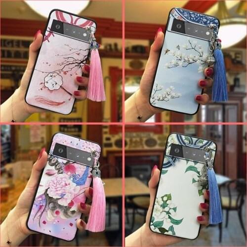 Chinese Style Soft Case Phone Case For Google Pixel 6 Pro Dirt-resistant Soft Cover For Woman tassel