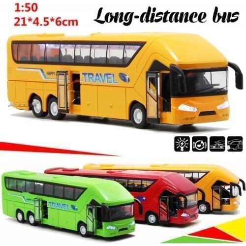 Diecast Metal model,1:50 Alloy pull back Coach Long bus,gift toy cars,alloy Transport Bus car toys,free shipping